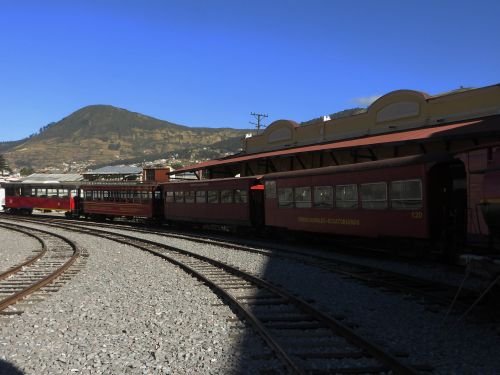RIDE ECUADOR BY TRAIN, RAIL, RAILROAD & RAILWAY: A day-trip train departing from Chambacalle train station in the early morning for an affordable ride. 