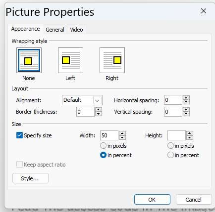 Picture properties